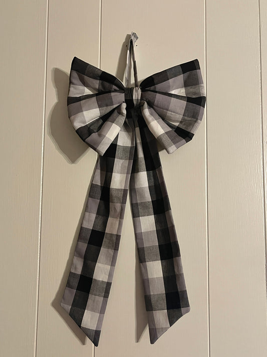 Big Bow - Black Gingham